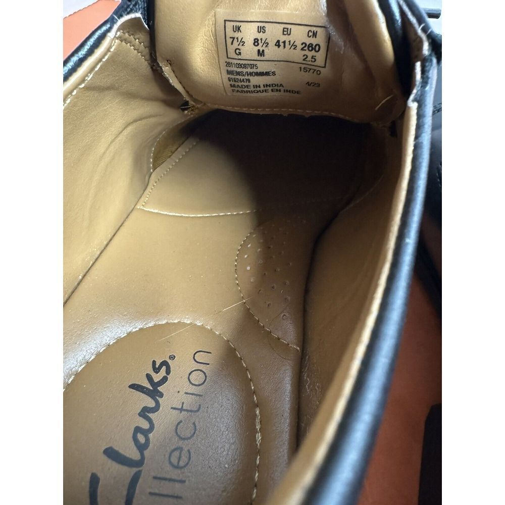 Clarks Men's Tilden Medium Cap Toe Oxford Shoes Black Sz 8.5 - Picture 6 of 8